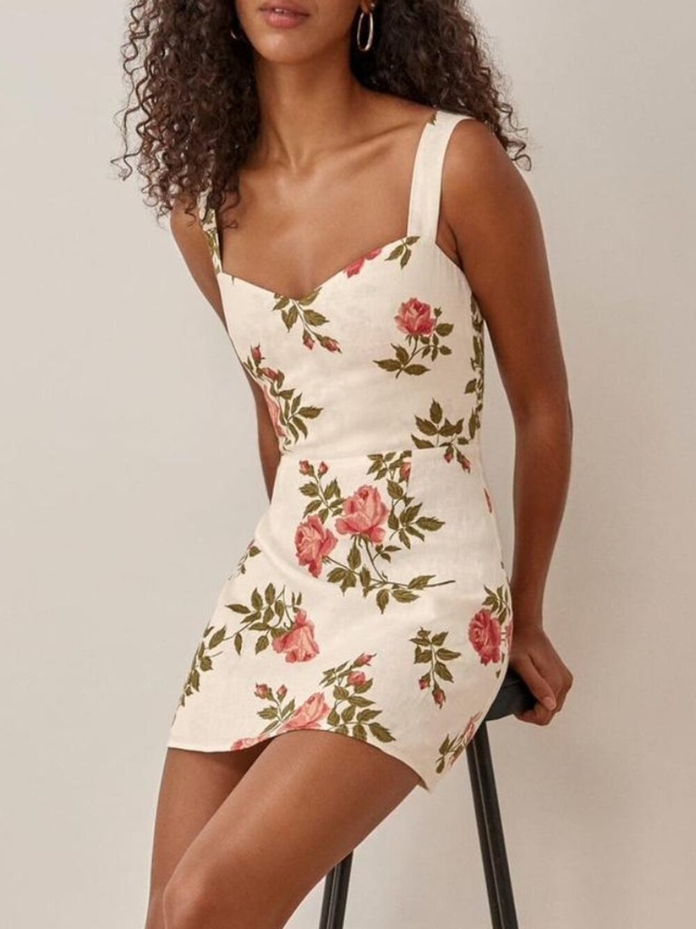 Reformation Linen Miso Dress Floral Print 6